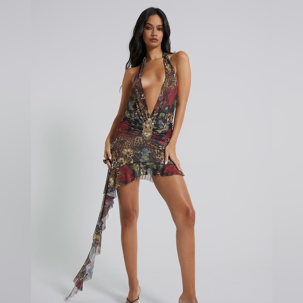 Cindy Plunge Mini Dress from Jaded London